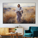 Jesus the Good Shepherd Wall Art Canvas Print - Lost Lamb