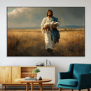 Jesus Shepherd Wall Art | Ready to Hang Triptych Canvas of