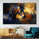 Abstract Horse Art Print - Abstract Canvas Wall Art |