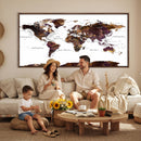 World Map Canvas Print – Detailed Map of the World Wall Art
