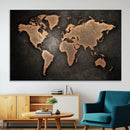 World Map Canvas Print – Framed Travel Map Wall Art for