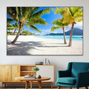 Blue Beach and Sea Wall Art Canvas Print by MyGreatCanvas | Canvas Wall Art Prints | Photo Prints & Wall Decor