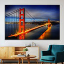 Large Wall Art San Francisco Canvas Print - Wonderful Golden