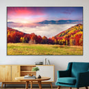 Autumn Mountain Foggy Landscape Wall Art Canvas Print | by MyGreatCanvas | Canvas Wall Art Prints | Photo Prints & Wall Decor