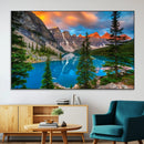 Canadian Rockies Moraine Lake Wall Art Canvas Print, Pine