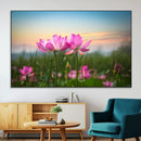 Pink Flower on the Mountain Canvas Print, Framed Pink Flower