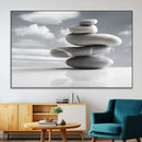 Still Life Black and White Zen Stones Wall Art Canvas,