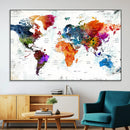 World Map Canvas Print – Framed Travel Map Wall Art for by MyGreatCanvas | Canvas Wall Art Prints | Photo Prints & Wall Decor