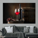 Red Wine and Bottle Canvas Print