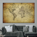 Push Pin World Map Canvas Print – Travel Tracker Wall Art