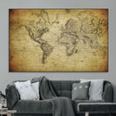 Push Pin World Map Canvas Print – Travel Tracker Wall Art