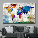 World Map Canvas Print – Framed Travel Map Wall Art for by MyGreatCanvas | Canvas Wall Art Prints | Photo Prints & Wall Decor