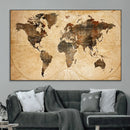 Push Pin World Map Canvas Print – Framed Travel Tracker Wall by MyGreatCanvas | Canvas Wall Art Prints | Photo Prints & Wall Decor