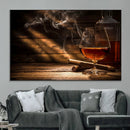 Whiskey and Cigar Wall Art Canvas Print by MyGreatCanvas | Canvas Wall Art Prints | Photo Prints & Wall Decor