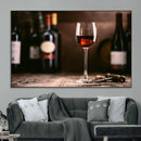 Red Wine and Bottle Canvas Print by MyGreatCanvas | Canvas Wall Art Prints | Photo Prints & Wall Decor