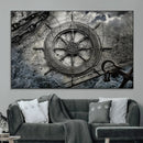 Ship Steering Wheel Vintage Wall Art Canvas Print