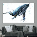 Watercolor Whale Wall Art Canvas Print by MyGreatCanvas | Canvas Wall Art Prints | Photo Prints & Wall Decor