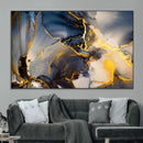 Large Abstract Wall Art Print -  Gold and Blue Abstract