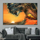 Surf Wave Sunset Canvas Wall Art Print, 3-Panel Ocean by MyGreatCanvas | Canvas Wall Art Prints | Photo Prints & Wall Decor