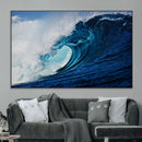 Ocean Wave at Sunset Canvas Art, Large Wall Print of Vibrant