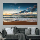 Ocean Beach Wall Art Canvas Print Sunset Artwork Print