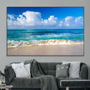 Tropical Beach 3-Panel Canvas Wall Art – Serene Ocean Waves