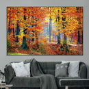Autumn Red Forest Triptych Canvas Wall Art Print, Forest by MyGreatCanvas | Canvas Wall Art Prints | Photo Prints & Wall Decor