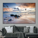 Serene Weather On The Beach Wall Art Canvas Print