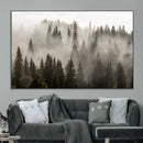 Foggy Mountain Wall Art | 3-Panel Foggy Forest and Mountain