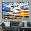 Sunset On The Ocean Wall Art Canvas Print