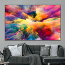 Blazing Vibrant Colors Cloud Wall Art Canvas Print