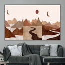 Boho Wall Art Canvas Print Set Mid-Century Prints Bohemian