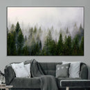 Misty Pine Forest Wall Art Canvas Print | 3 Panel Green by MyGreatCanvas | Canvas Wall Art Prints | Photo Prints & Wall Decor