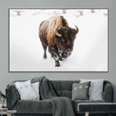 Bison Winter Wall Art Canvas Print For Farmhouse Decor
