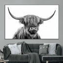 Scottish Highland Cow Cattle Art Print Wall Art Canvas Print by MyGreatCanvas | Canvas Wall Art Prints | Photo Prints & Wall Decor
