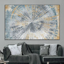 Radiant Abstract Wood Rings Canvas Art – Modern Triptych