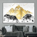 Golden Mountain Triptych Wall Art Canvas Print, Modern