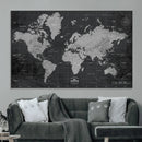World Map Canvas Print – Detailed Map of the World Wall Art