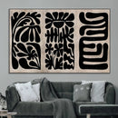 Canvas Print Wall Art Abstract Art Boho, Framed Boho Art