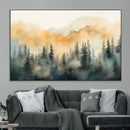 Abstract Forest Print - Mountain Wall Art | Autumn Landscape