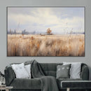 Golden Fields Wall Art Print Canvas – Serene Landscape of
