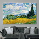 Wheatfield With Cypresses By Van Gogh Painting Wall Art