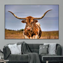 Texas Longhorn Wall Art Print, Framed Longhorn Cow Wall Art