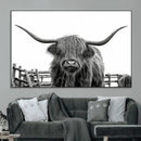 Longhorn Canvas Print, Bighorn Cow Wall Art Canvas Print