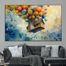 UP-Inspired Floating House with Balloons Canvas Art – by MyGreatCanvas | Canvas Wall Art Prints | Photo Prints & Wall Decor