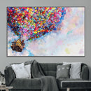 Don't Look Up Movie Canvas Wall Art - Vibrant Floating House