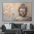 Abstract Buddha Statue Wall Art Canvas Print - Modern