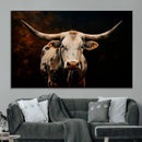 Texas Longhorn Wall Art | 3-Panel Large Texas Longhorn by MyGreatCanvas | Canvas Wall Art Prints | Photo Prints & Wall Decor