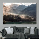 Foggy Mountain Canvas Print Forest Wall Art