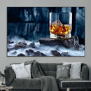 Whiskey Ice Wall Art Canvas Print